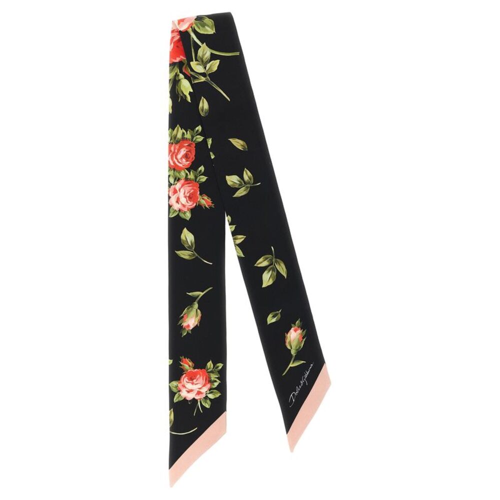 Dolce & Gabbana Black Silk Women's Foulard
